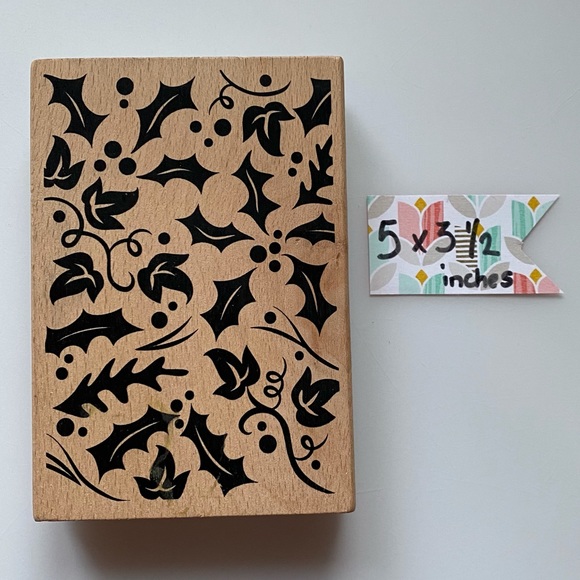 Hampton Art Christmas “Holly” Background Stamp - Picture 5 of 6
